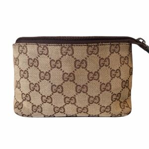 Gucci Brown and Tan Cosmetic Bag